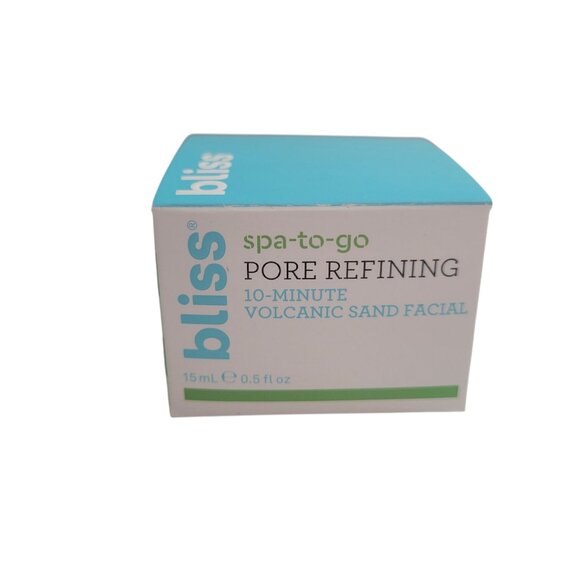 bliss Spa-to-Go Pore Refining Volcanic Sand Facial 0.5 fl oz SEALED New with Box - Picture 1 of 5